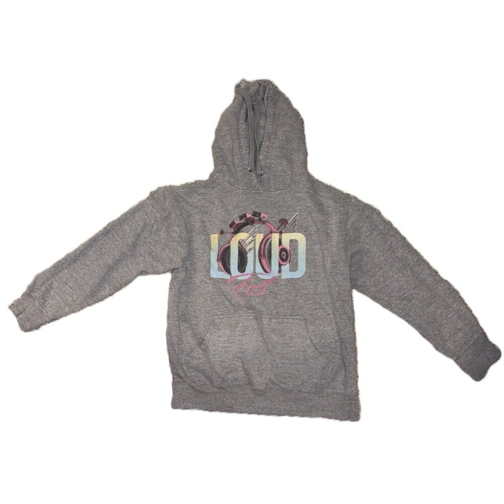 Loud Fest 2020 Gray Hoodie Front & Back Graphics Concert Listing Size S